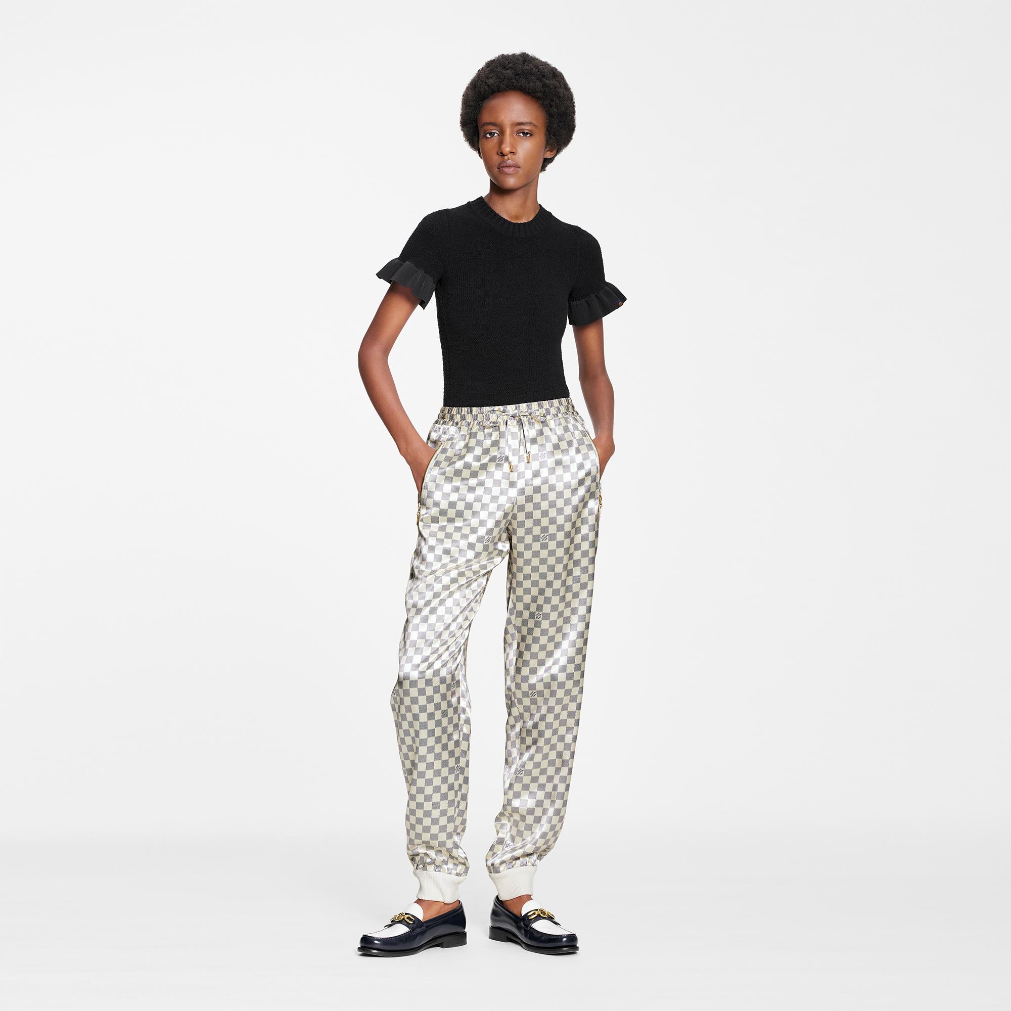 Damier Azur Jogging Pants Women Ready To Wear Louis Vuitton 6602